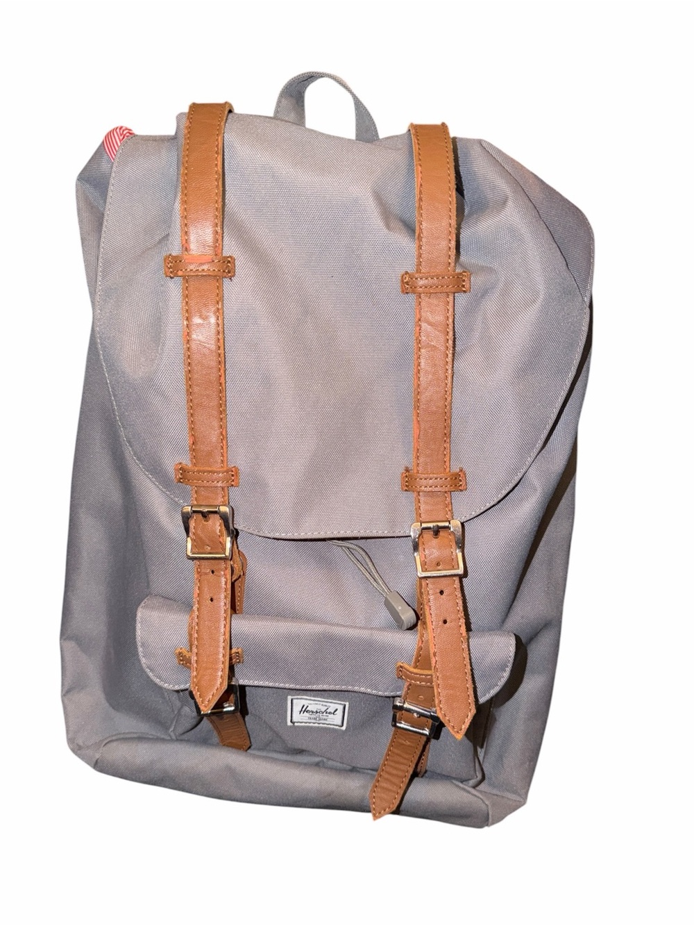 Herschel Supply Company Gray Backpack with Brown Straps
